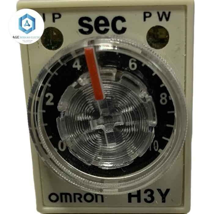 Jual TIMER MERK OMRON TYPE H3Y-4-C TIME 10s VOLT 220V a.c SOKET 14Pin ...