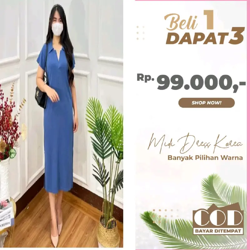MATILDA DRES KNIT SLIT ISI 3 PCS Casual 0
