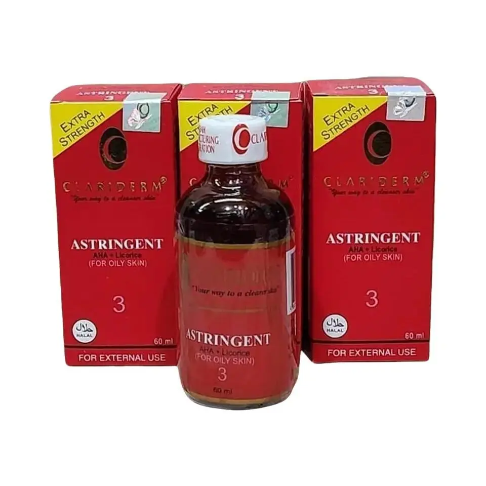 Clariderm Toner Wajah Extra Butiran Kristal Asli 100% Astringent Hitam - Free Ongkir sejuta umat glowing