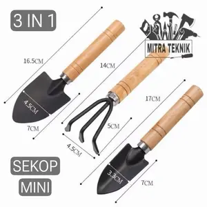 Sekop Set 3 in 1 Sekop Garpu Cangkul Mini 3 in 1 / Alat Berkebun / Garden Tools Pelaratan Taman
