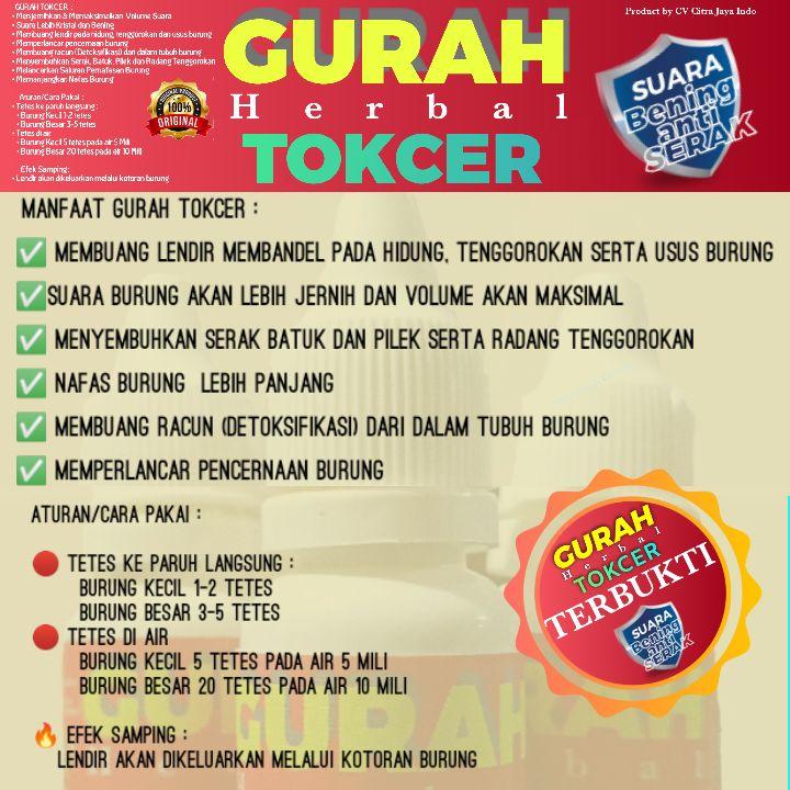 GURAH TOKCER HERBAL BURUNG ANTI SERAK