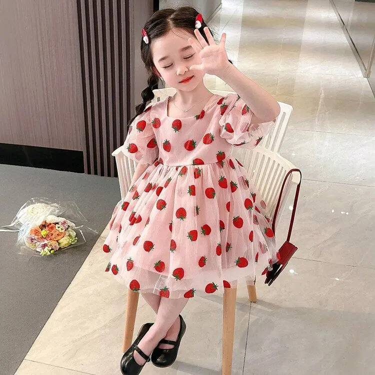 DRESS CUTIE GIRLS | DRESS ANAK CEWEK | dress girls strowberries cute color 5th