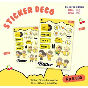 Stiker Langsung Pakai dan anti Air Kpop BTS NCT Blackpink straykids BTS Tiny Tan Anggota