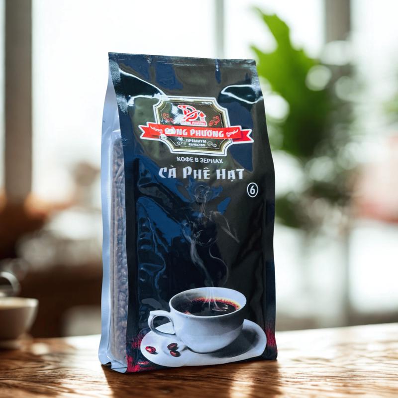 Cà Phê Hạt Đông Phương Số 6 cao cấp 1kg gói -Cafe rang mộc nguyên chất