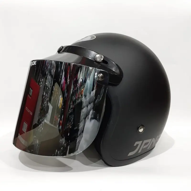 Helm JPN RETRO ARC Kaca Cembung / Datar | Helm Bogo Retro Untuk Pria dan Wanita Dewasa Original SNI 7