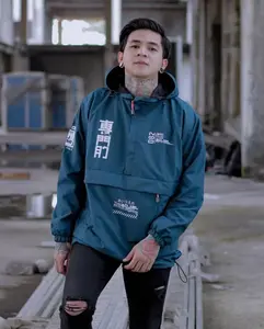 Jaket Distro Cowok Model Cagoule MPY Wateproof 1oo% Original The Bojiel / Jaket Parasut Pria Outdoor Casual Musim Dingin Tahan Air / Jaket Motor Pria Casual Half Zipper Waterproof Keren Tebal Parka