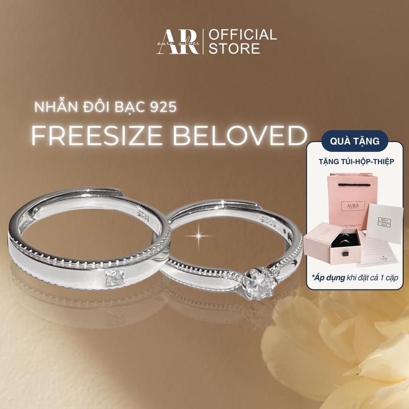 Nhẫn đôi bạc nam nữ Aura nhẫn cặp Beloved-ND1