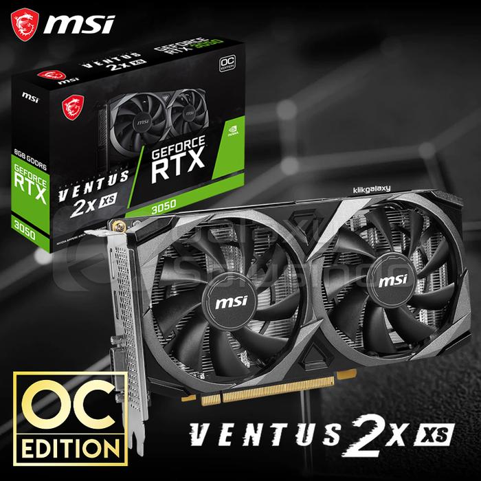Gambar MSI GeForce RTX 3050 Ventus 2X XS 8GB OC GDDR6 - VGA RTX3050 DDR6 Ampere Graphic Card dari GASOL MALANG Kota Malang Tokopedia