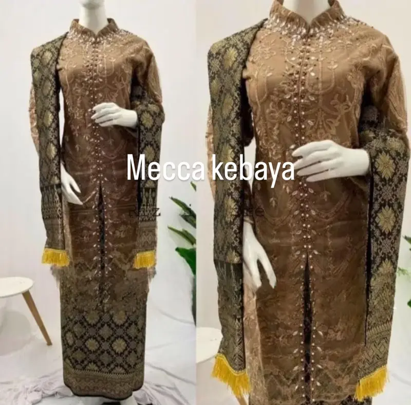 set kebaya tille payet aminah / kebaya busui / kebaya wisuda / kebaya modern / setelan tunik selendang / tunik lamaran / tunik hajatan Lilit Bawahan Dress kebaya  busui 8