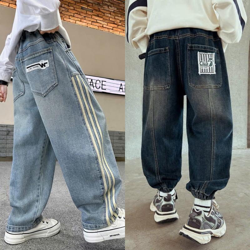 [M6606] Quần Jeans 15-63KG, VIỀN THỂ THAO,BAM BƠ Năng Động Cho Bé Trai Phong Cách Độc Đáo