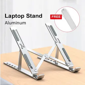 Stand Laptop Aluminium Kuat & Aman untuk Semua Jenis Laptop Mecbook Tablet Notebook Netbook Material Aluminium Bobot Berat Cocok untuk Notebook dan Netbook