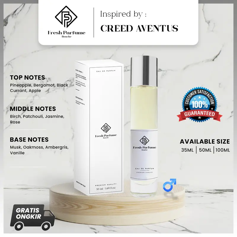 Fresh Parfume Creed Aventus Premium EDP Parfum Pria Cowo Refill Impor Tahan Lama MInyak Wangi 0