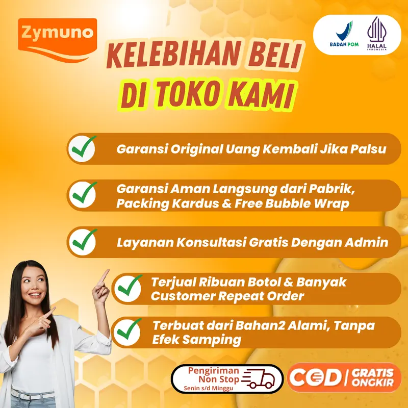Madu Zymuno Asli - Program Garis Dua Suami Istri Cepat Hamil - 1 Botol @200ml Solusi Herbal Tips Ikhtiar Terapi Kesuburan Alami Original Telur - [Halal dan BPOM, murah] 5