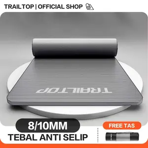 Trailtop Matras Olahraga NBR Matras Yoga Premium Anti Slip 2 Sisi Karpet Olahraga alat Gym Di Rumah