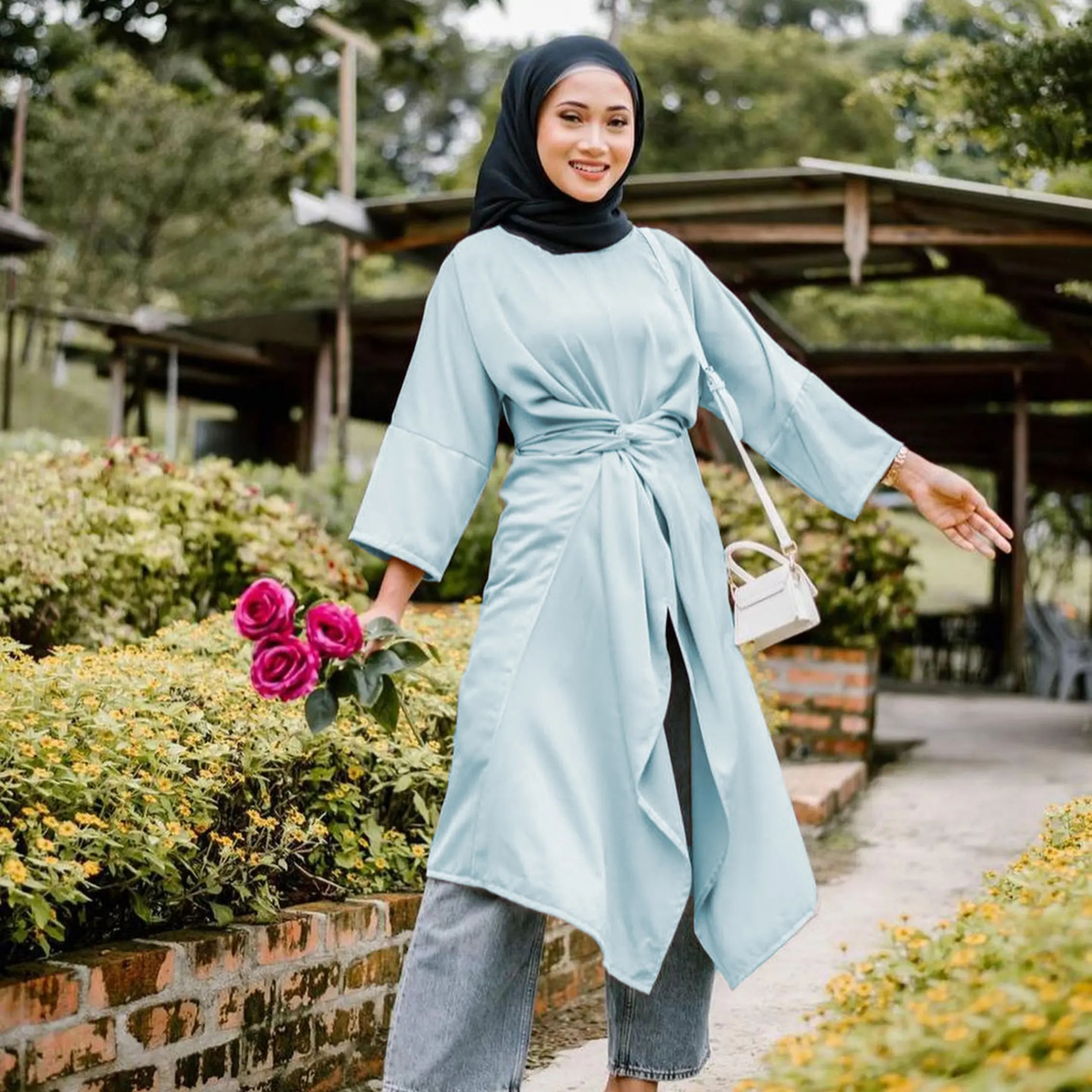 CAMILLA TUNIK WRAP LILIT SATIN  SET TUNIK KURUNG HARI RAYA IDUL FITRI OUTFIT KONDANGAN BAJU LEBARAN