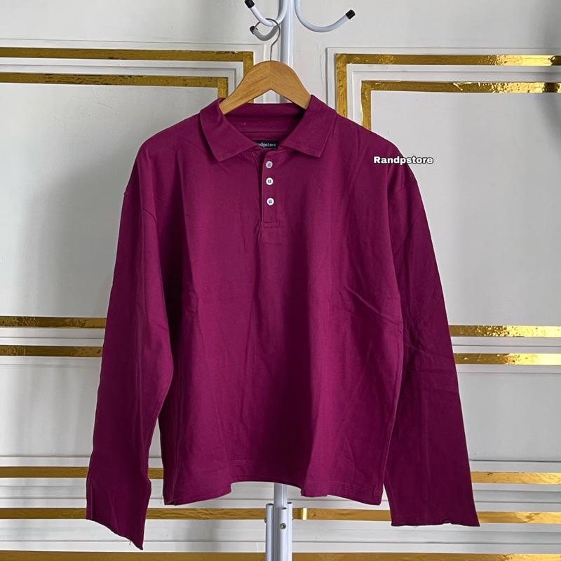 Jessi Polo Couple Polos Byrandp - Baju Pasangan Kaos Polos Batwing Cotton Combed 24s | Atasan wanita Lengan panjang 6