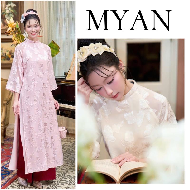 [SẴN HÀNG]Áo dài DƯ HY áo dài cách tân 4 tà, dáng suông, chất liệu lụa tơ tầm ép cao cấp tông màu pastel trẻ trung thích hợp đi lễ , đi tiệc, đi chơi, đi dạy  hot trend 2025, nữ, women dress - Áo Dài Mỹ An