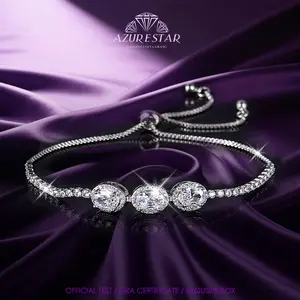 [ harga setelah promo] Hadiah liburan wanita dan hadiah ulang tahun Cahaya Abadi VVS1 Kemurnian tinggi toko asli cantik elegan lapis anti karat anti luntur anti berubah warna garansi 1 tahun Free Box SL-88