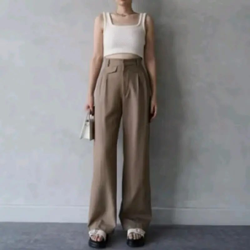 ORO PANTS Celana Panjang Wanita Kulot Anti Kusut Loose Pants Trousers Premium Pinggang Belakang Karet Elastis Melar Nyaman Clana Kantor Basic Casual Variasi 3