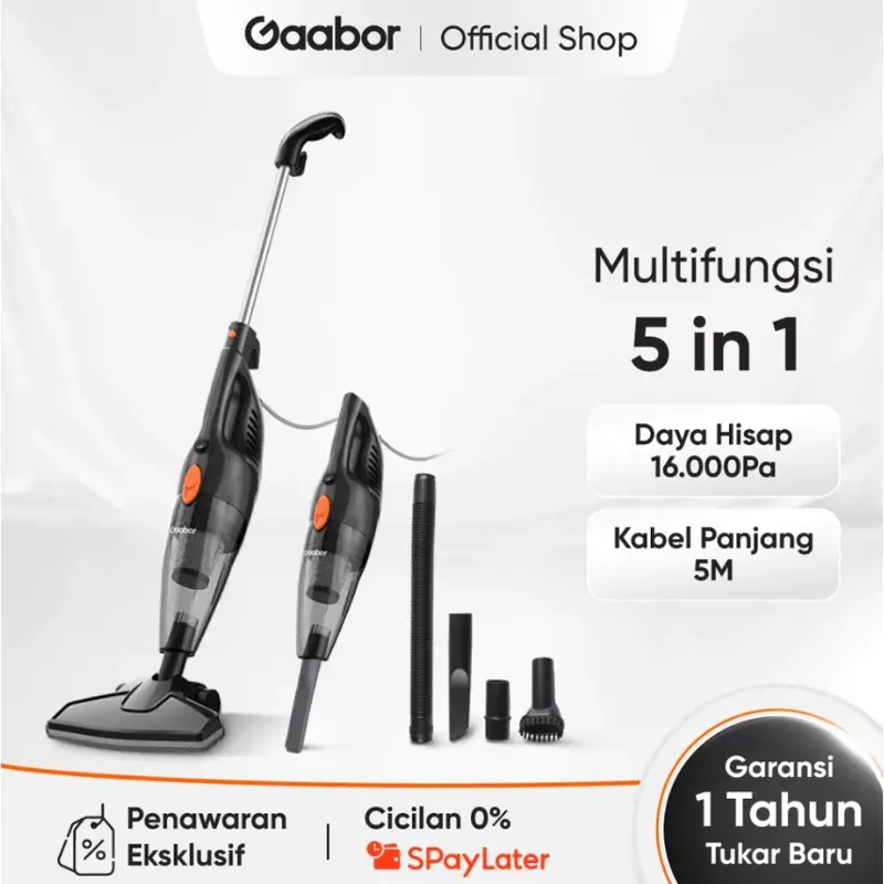 Gaabor Vacuum Cleaner Penyedot Debu Multifungsi 2 in 1 Low Watt Kapasitas 1.5L / GVCW-M15A