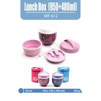 Gambar Houroffer Lunchbox Bowl Tempat Makan Plastik BPA FREE 1 Liter YY 612 Kotak Pink - blue dari HOUROFFER OFFICIAL Kota Bogor 2 Tokopedia
