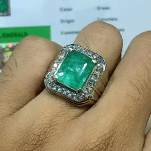 CINCIN BATU ZAMBRUD NATURAL EMERALD BER SERTIFIKAT