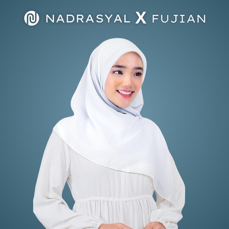 FLASH SALE - NADRASYAL X FUJIAN PLAIN SQUARE Premium Aromatic Hijab Segiempat Polycotton Jilbab persegi Bella Square Scarf Mewah Kain Nyaman Kerudung Basic dengan Pouch 6