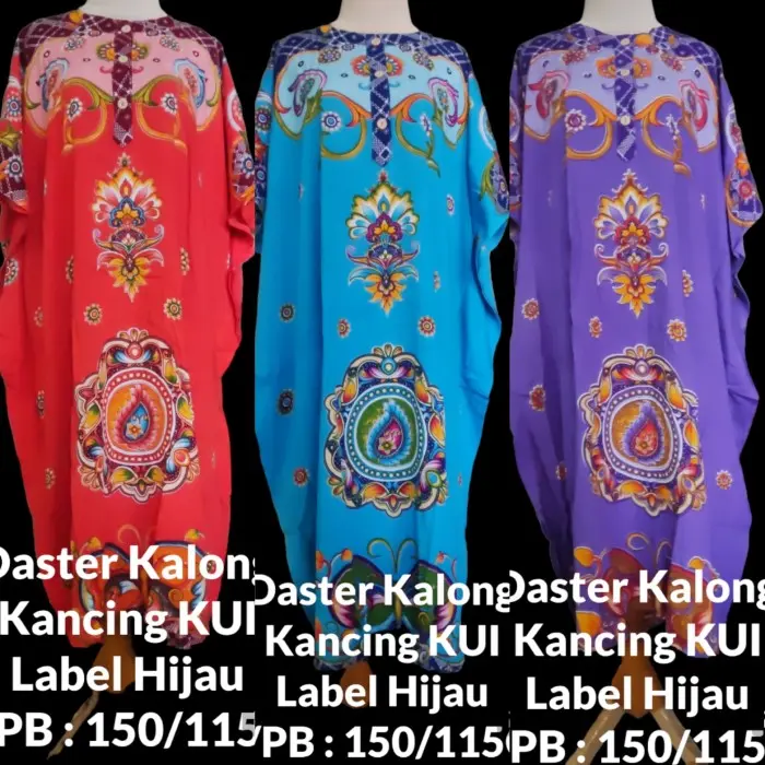Daster Ds Kalong Kancing Kencana Ungu Label Hijau Jumbo Kui