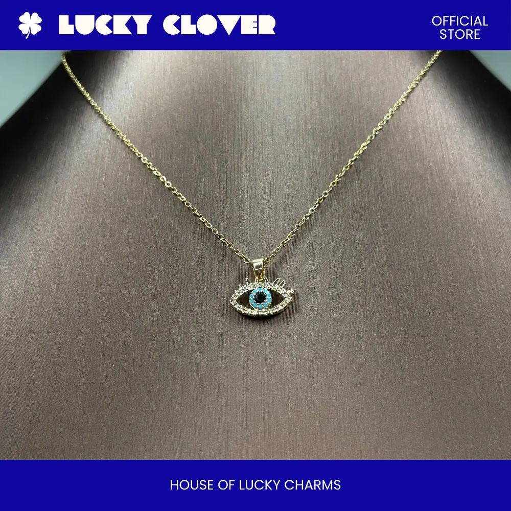EVIL EYE NECKLACE GOLD - STAINLESS STEEL