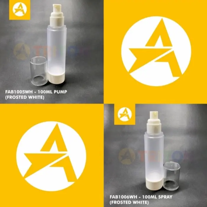SUS BOTOL PUMP 100ML AIRLESS BOTOL LOTION 100 ML AIRLESS PUMP PUTIH 1