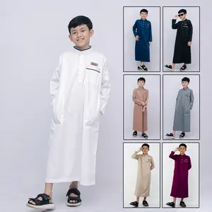 Jubah anak usia 2-12 tahun Lengan Panjang | Jubah anak laki laki premium | Baju gamis anak laki laki Kancing Mewah Bahan Katun Toyobo Lembut
