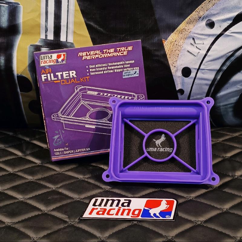 UMA RACING AIR FILTER DUAL KIT LC135 & Y15ZR & NVX155V1 & RS150/RSX150 ...
