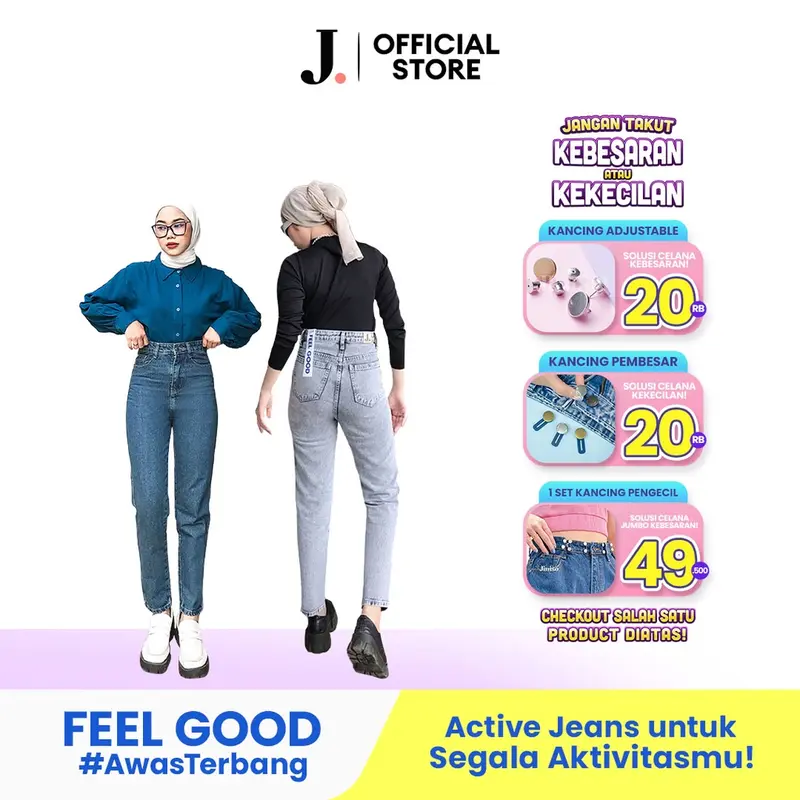 JINISO - Highwaist Boyfriend Jeans 023 FEEL GOOD 2