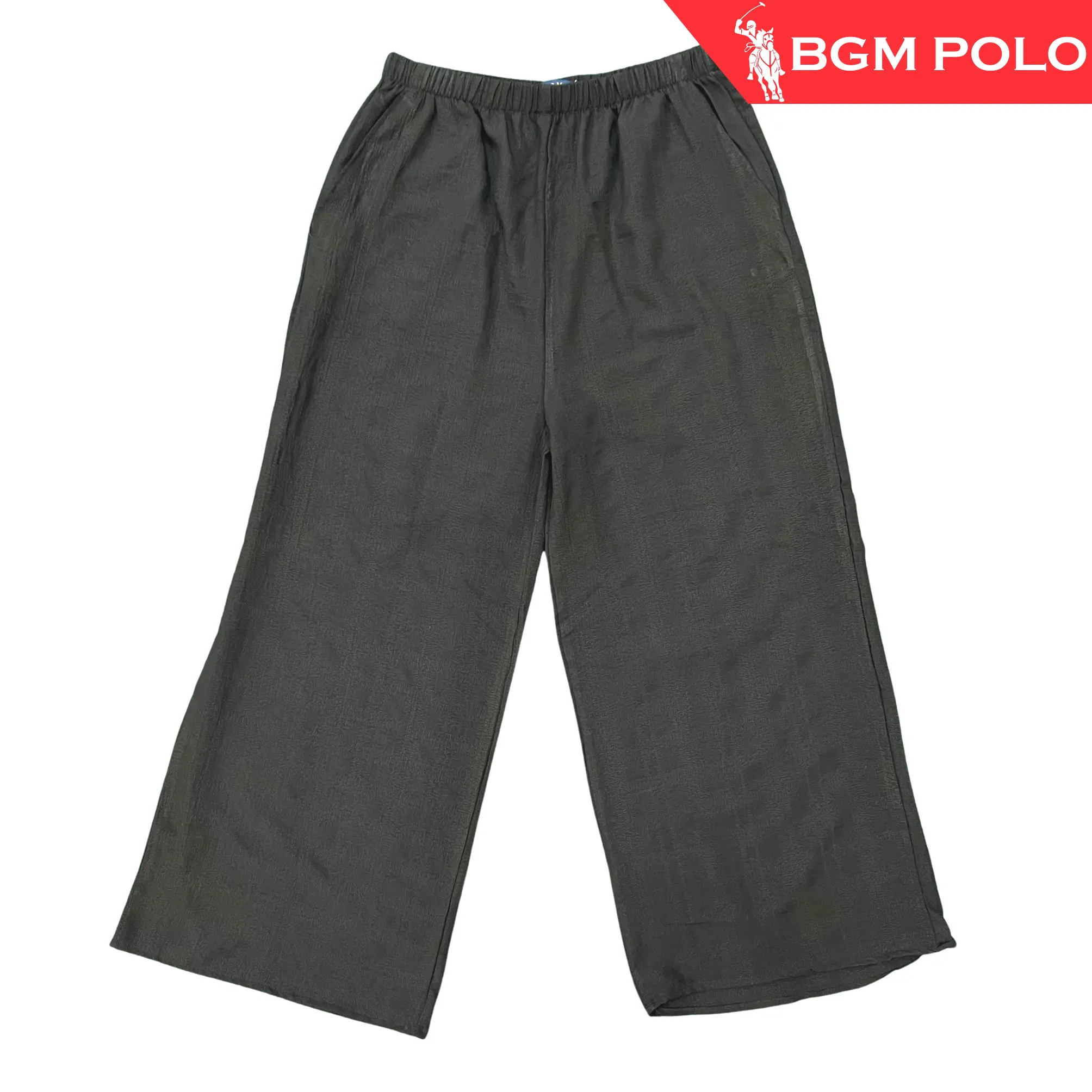 Seluar Wanita PALAZZO, BGM POLO, Rekaan Buih Hilang, Pinggang Bergetah, BP-WP394LBWE-BPP