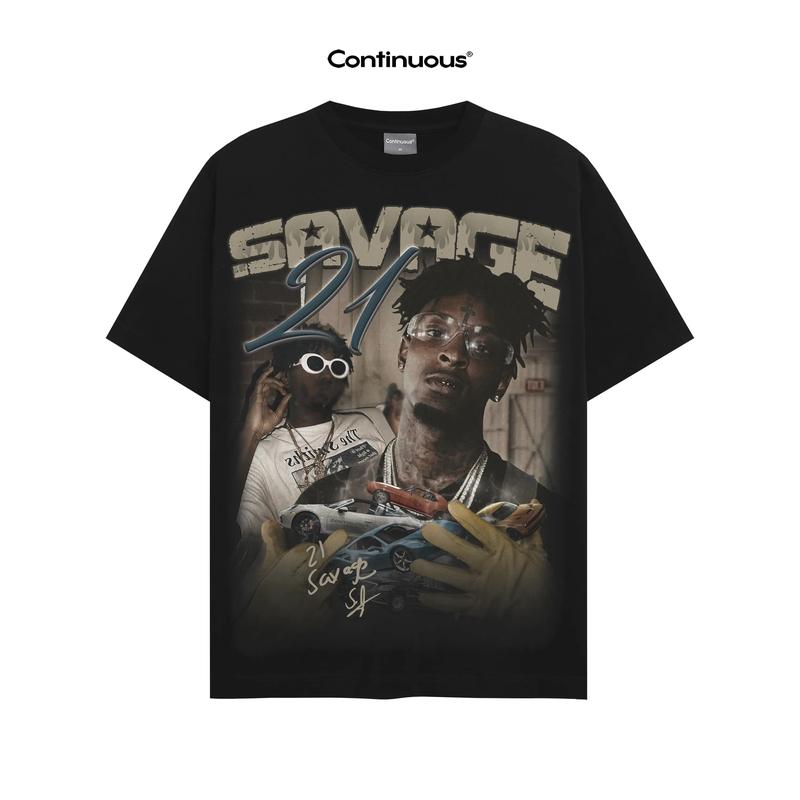 Áo thun Continuous - CTNS - 21 SAVAGE/ Black