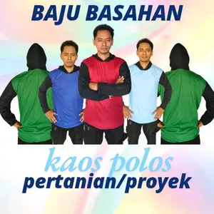 2 pcs baju basahan lengan panjang berkupluk. kaos pertanian kaos proyek kaos polos