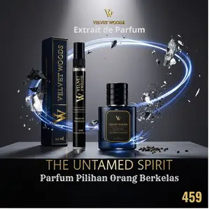 VELVET WOODS Parfum Aura Pria Travel Size 10 ML - The Unstoppable Scent Inspired S4uv4ge Extrait De Parfum 50% Essence Segar Spicy Maskulin