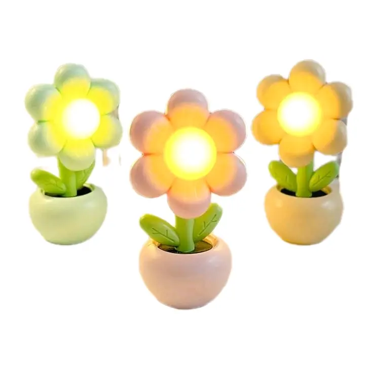 Lampu Hias Estetika Motif Bunga Matahari Terang 3