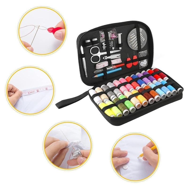 Set Alat Jahit 97Pcs Jumbo Set Sewing Kits Set Alat Jahit With Pouch Aksesoris Jahit Sewing Accessories Set Kotak Jarum dan Benang Set Alat Jahit Rumah Alat Jahit Bepergian Jarum dan Benang 4