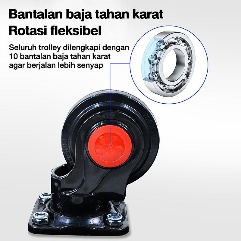 Reaim Handtruck  500 kg Troley lipat trolley lipat barang serbaguna Handtruck besi gerobak lipat Troli Barang Karet lemari bengke roda trolir  troli belanja lipat keranjang belanja plastik