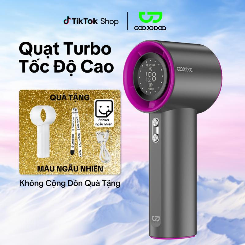 【GOOJODOQ x KOC 2024 Quạt cầm tay tốc độ cao tặng ốp, 100 mức gió,  màn hình kỹ thuật số,  Sử Dụng 2-7h(bảo hành chính hãng 06 tháng) Usb MobilePHÙ HỢP   LÀM QUÀ TẾT, QUÀ CHO NGƯỜI YÊU Phụ Kiện