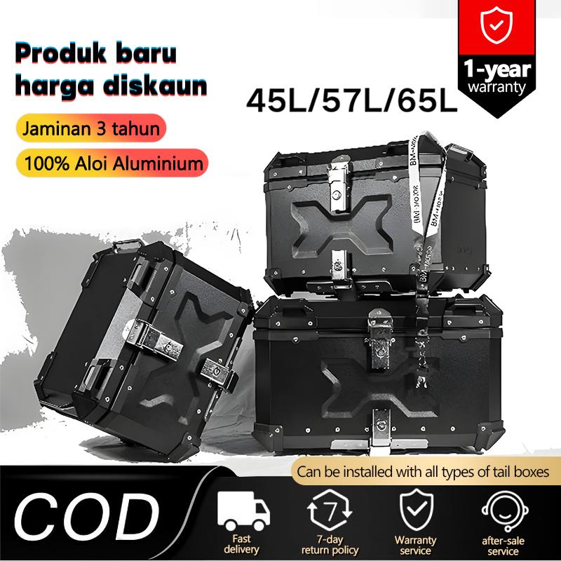 Motor Box Aluminium 45L 57L 65L TopBox Motor Box Motorcycle - TikTok ...