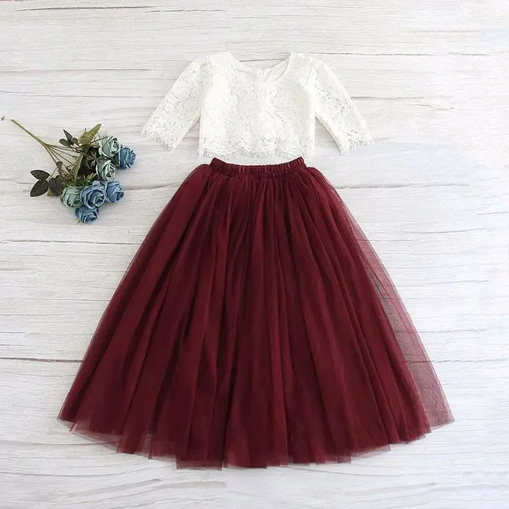 Rok Tutu Panjang Hijab Anak Tile 2 Lapis - Produk Grosir - Tanggung, Cantik, Bayi, Variasi, Nyaman, Instan, Kerudung
