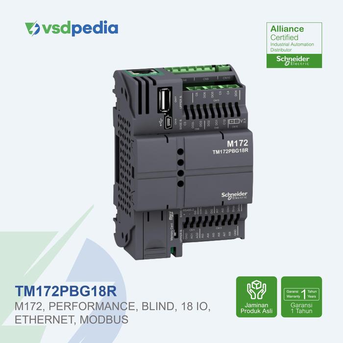 Gambar SCHNEIDER M172 Perf. Blind 18 I/Os, Eth, 2 RS485 TM172PBG18R dari vsdpedia Kota Administrasi Jakarta Timur Tokopedia