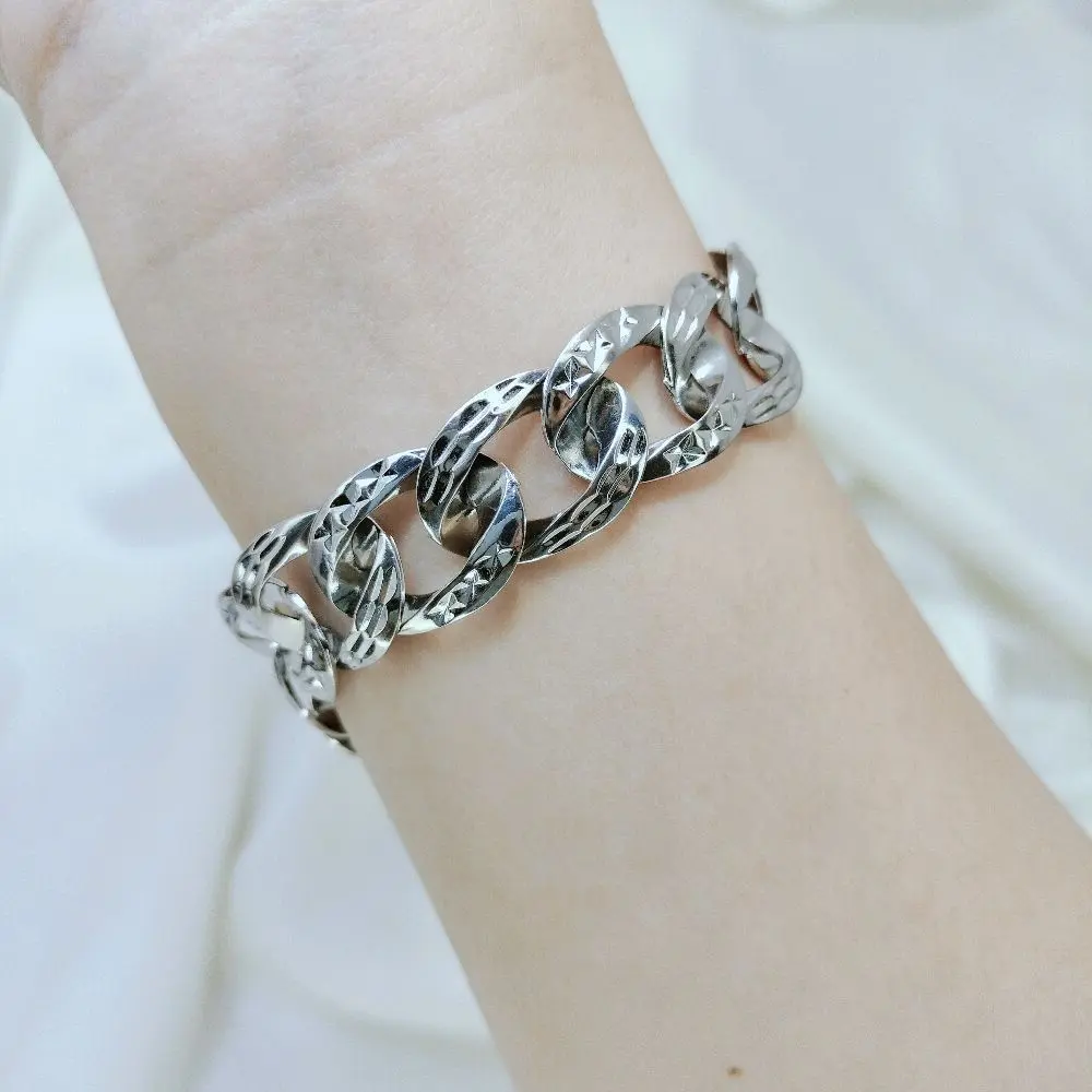 rantai sisik ukir glossy  L.1,7cm