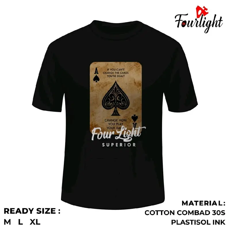 Kaos Best Seller Pria Wanita Fourlight Brand Lokal Kaos Pria Wanita Distro Baju Combed Sablon Tshirt Nyaman Unisex Atasan Cowok Keren Dewasa Pendek Katun Hitam High 2