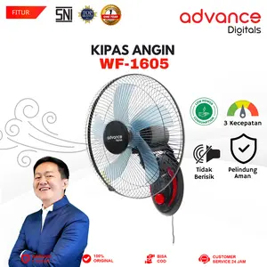 [Exclusive KingKevin] Advance WF-1605 Kipas Angin Dinding 40 Watt 16 inch Garansi Resmi 1 Tahun