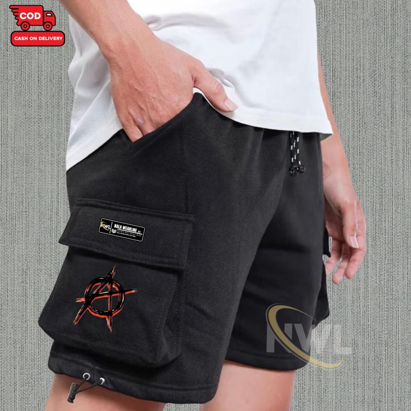 Celana Cargo pendek Pria Wanita Terbaru Warna Mint Motif A Kekinian Bahan Katun Fleece Adem Dan Lembut- Shorts Pants Cowok Cewek Cocok Untuk Santai Model Kantong Samping Tali Serut Di Paha Size M-L-XL-XXL 5