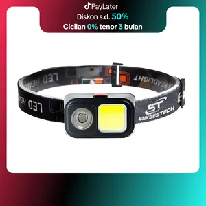 Suksestech Senter Chas Kepala Headlamp Senter Kepala Dengan Usb Charger -Headlamp-D-212