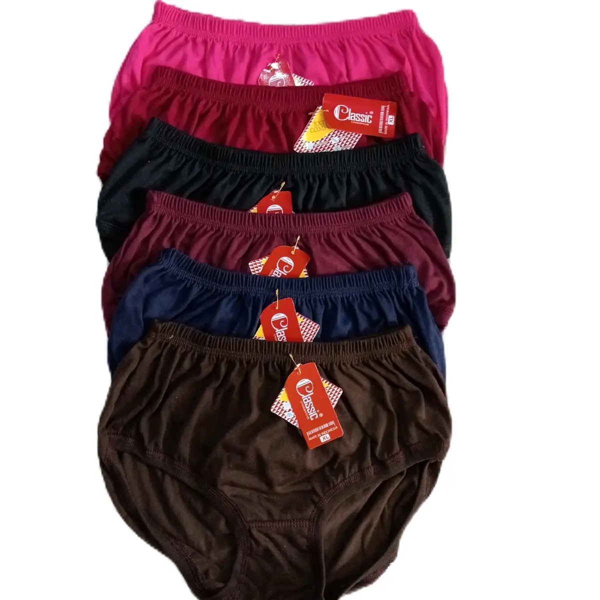 Pakaian CD Wanita Katun Dewasa Polos Ukuran L, XL, XXL - 3 Pcs - Motif Cewek
